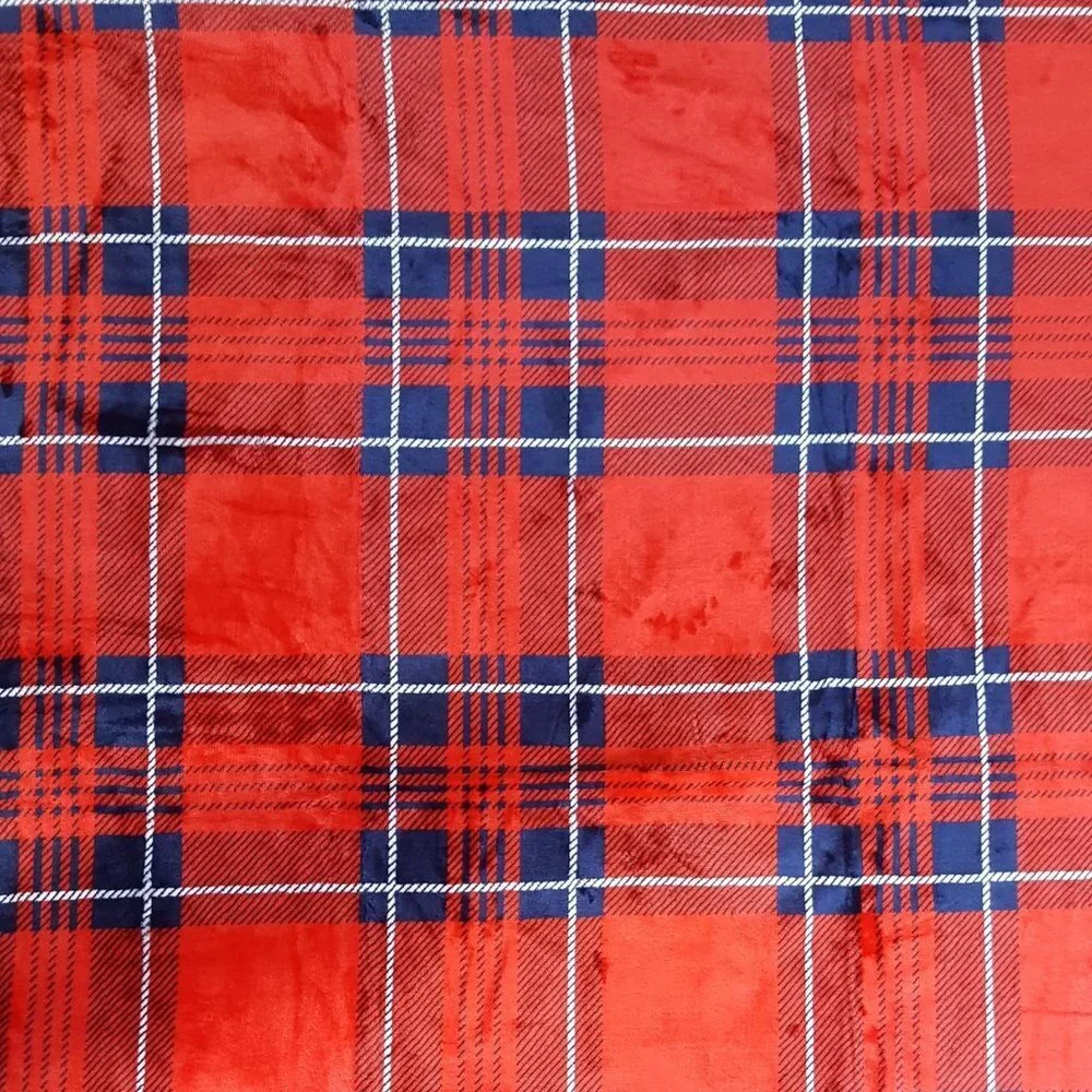 Blanket red white multi-purpose warm lining blanket couch bed, armchair